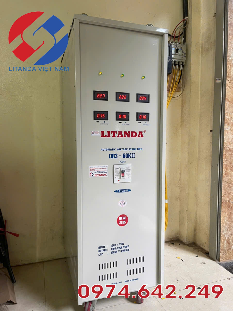 Ổn áp 3 pha 60kVA Litanda hoạt động trơn tru