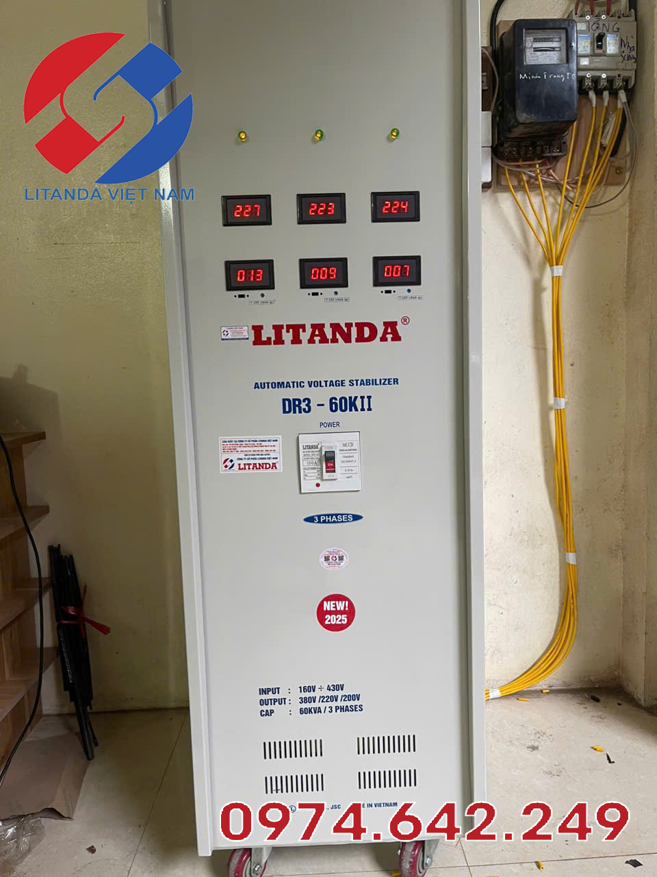 Ổn áp 3 pha 60kVA thương hiệu Litanda