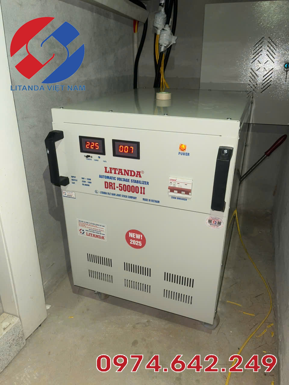 Máy ổn áp 1 pha 50kVA Litanda