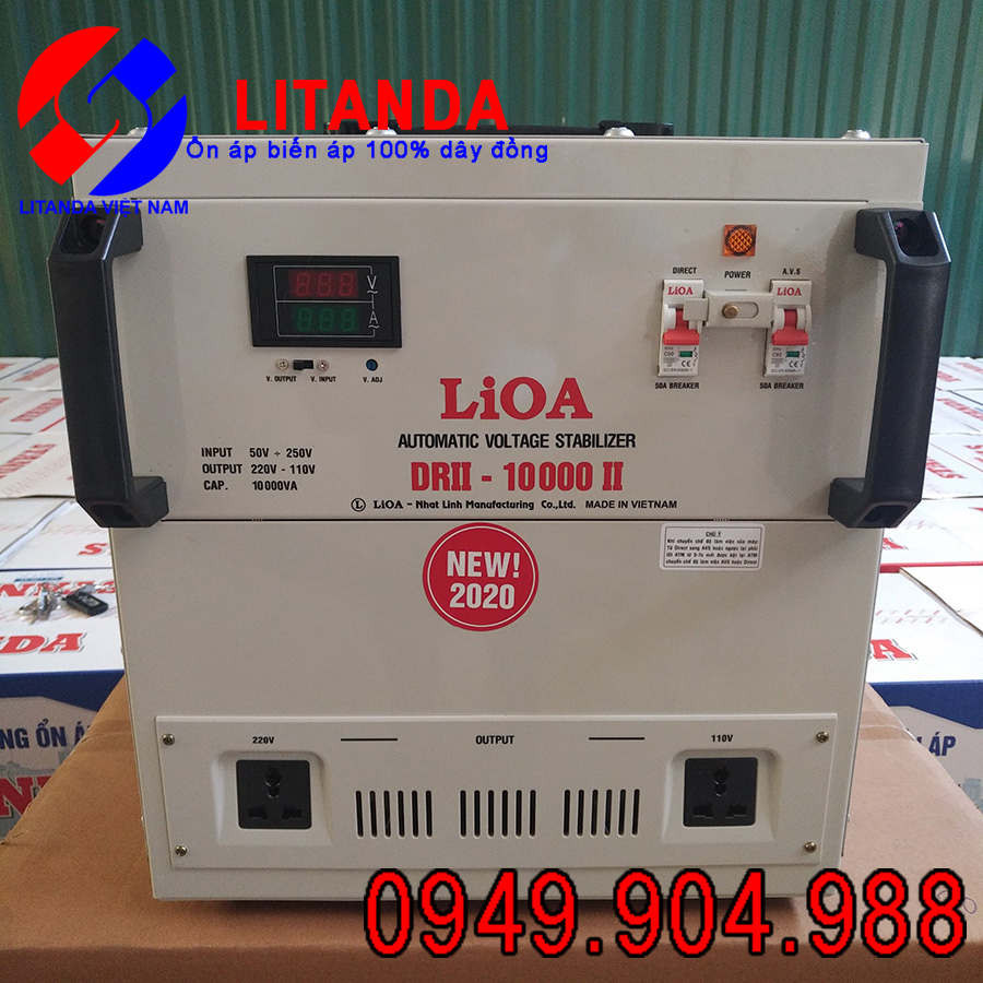 Máy ổn áp 10kVA 1 pha thương hiệu LiOA