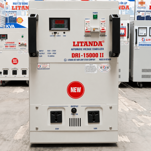 on-ap-litanda-15kva-dri-dai-90v Ổn áp Litanda 1 pha 15KVA DRI chuyên dùng ổn định nguồn điện, bảo vệ an toàn cho các thiết bị điện gia đình ở khu vực lưới điện cực yếu và dao động lớn.