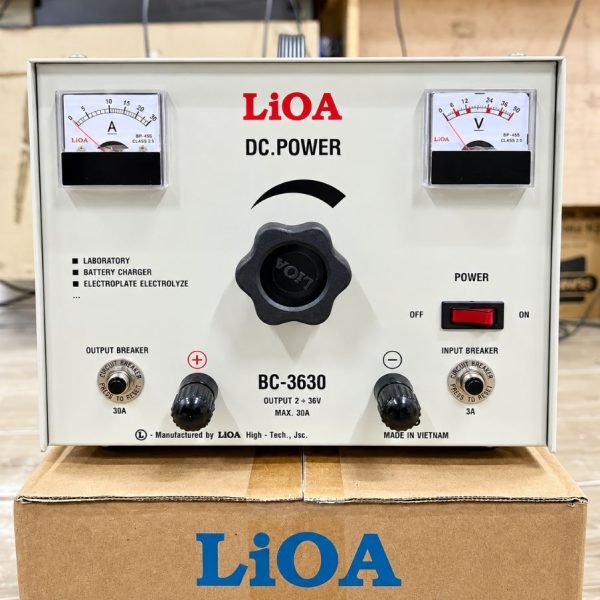 Máy nạp ắc quy Lioa BC-3630 chuyên dùng nạp điện an toàn và hiệu quả cho bình ắc quy, cấp nguồn ổn định cho các thiết bị điện dân dụng và công nghiệp.