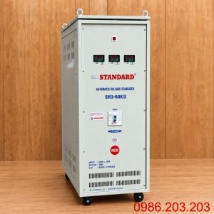 Ổn áp Standard 60KVA 3 pha dải 260V chuyên dùng ổn định điện áp tự động, chống quá tải, ngắn mạch, nâng cao độ bền và bảo vệ an toàn cho các thiết bị điện.