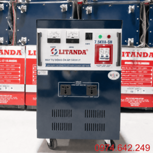 Ổn Áp Cách Ly 7.5KVA Dải 150V chuyên dùng cho khu vực điện ổn định, tích hợp chống giật và lọc nhiễu, cung cấp nguồn điện sạch cho thiết bị nhạy cảm.