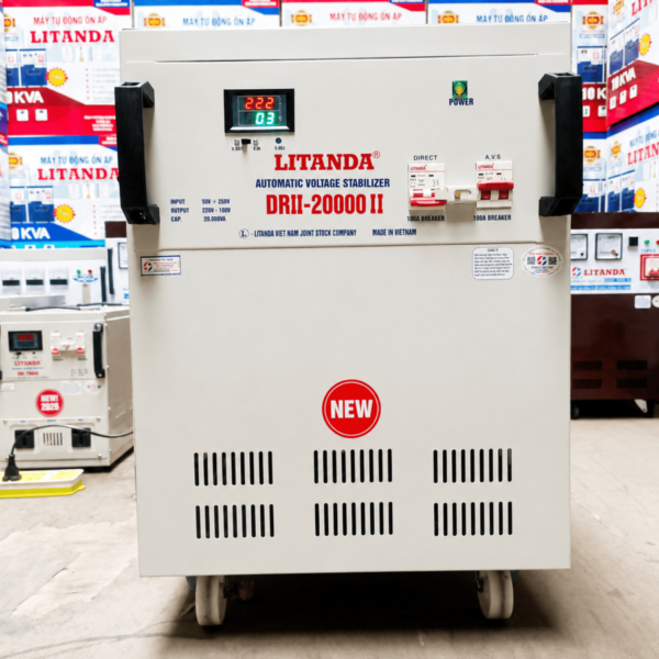 Máy ổn áp Litanda 20KVA - DRI dải 50V-250V thế hệ mới nhất của công ty cổ phần Litanda Việt Nam được sản xuất trên dây truyền công nghệ cao...