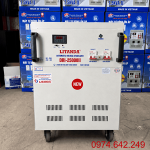 Ổn Áp 25KVA 1 Pha 90V Đến 250V 1 Pha cho hộ gia đình, hộ kinh doanh, công ty, văn phòng,... Sản phẩm có chức năng ổn áp định điện áp 220V...