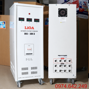 Máy ổn áp Lioa 20KVA 3 pha mã DR3-20K II có dải điện áp vào 160V-430V, điện áp ra 380V/ 220V. Sản phẩm có khả năng kéo điện khỏe...