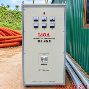 Máy ổn áp Lioa 60KVA 3 pha mã DR3-60K II có dải điện áp vào 160V-430V, điện áp ra 380V/ 220V. Sản phẩm có khả năng kéo điện khỏe ở cả những...