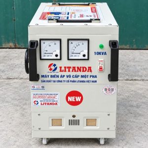 Biến áp vô cấp 10kVA 1 pha chuyên dùng điều chỉnh điện áp linh hoạt từ 0V đến 250V, cấp nguồn an toàn cho phòng thí nghiệm và kiểm tra thiết bị.