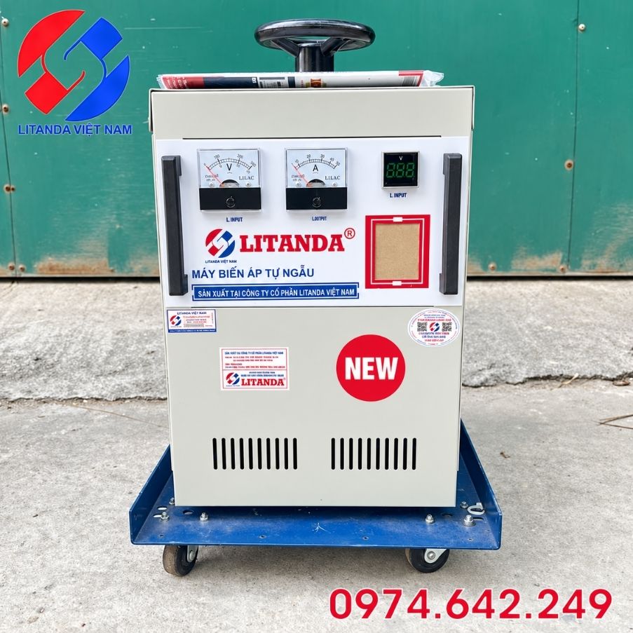 Biến áp vô cấp chuyên dùng điều chỉnh điện áp liên tục theo nhu cầu, cấp nguồn linh hoạt cho thí nghiệm và kiểm tra thiết bị điện.