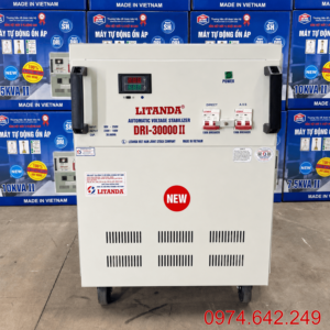 Ổn Áp 30KVA 1 Pha DRI-30000II chuyên dùng cho khu vực điện yếu vừa, cung cấp nguồn ra ổn định giúp bảo vệ an toàn cho toàn bộ thiết bị điện gia đình.