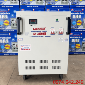 Ổn Áp 30KVA 1 Pha SH-30000II chuyên dùng cho khu vực điện ổn định, cung cấp nguồn ra ổn định giúp bảo vệ an toàn cho toàn bộ thiết bị điện gia đình.