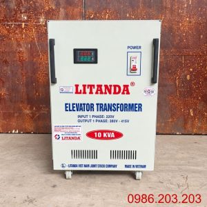 Biến áp dành cho thang máy 10kVA chuyên dùng ổn định điện áp, cấp nguồn an toàn cho hệ thống thang máy tải khách và tải hàng công suất lớn.