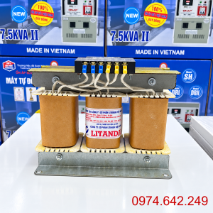 Biến áp trần 4KVA 3 pha chuyên dùng đổi nguồn điện, cung cấp nguồn điện 3 pha cho các mạch điều khiển và thiết bị công nghiệp.
