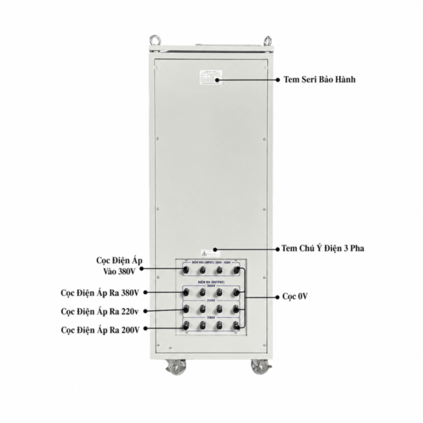Ổn Áp 30KVA SH3-30KII 3 Pha chuyên dùng cho hệ thống điện 3 pha yếu.Thiết bị giúp ổn định nguồn điện liên tục và bảo vệ an toàn cho máy móc công nghiệp