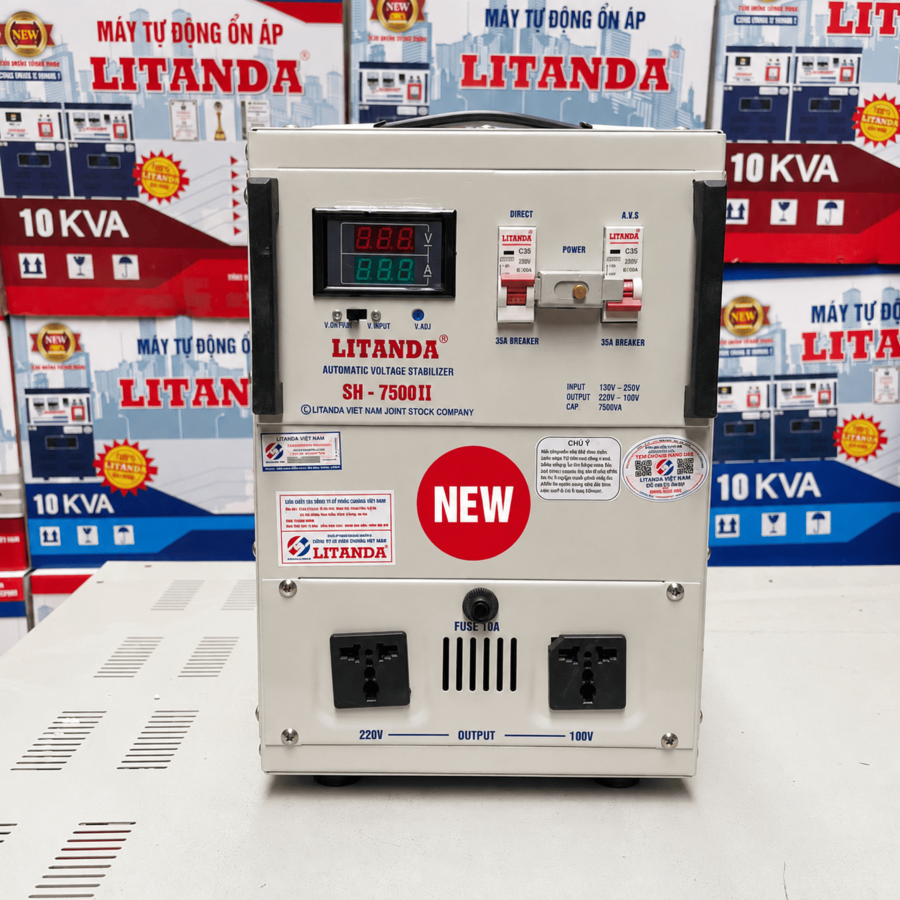 Ổn áp 7.5KVA dải 150V SH-7500II là dòng ổn áp 1 pha tiêu chuẩn, giúp bảo vệ an toàn cho các thiết bị điện trong khu vực có lưới điện tương đối ổn định.
