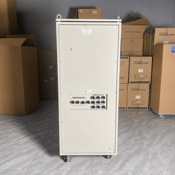 Ổn Áp 75KVA Dải 160V dùng cho hệ thống điện 3 pha không quá yếu. Thiết bị giúp ổn định nguồn điện liên tục và an toàn cho máy móc, thiết bị công nghiệp