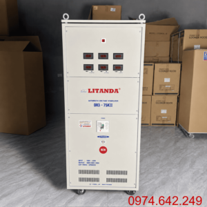 Ổn Áp 75KVA Dải 160V dùng cho hệ thống điện 3 pha không quá yếu. Thiết bị giúp ổn định nguồn điện liên tục và an toàn cho máy móc, thiết bị công nghiệp