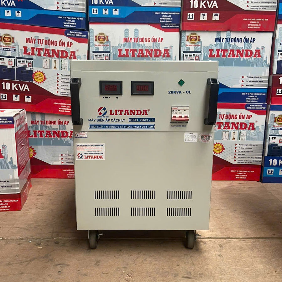 Biến áp cách ly 20kVA 1 pha Litanda dùng cho cả gia đình