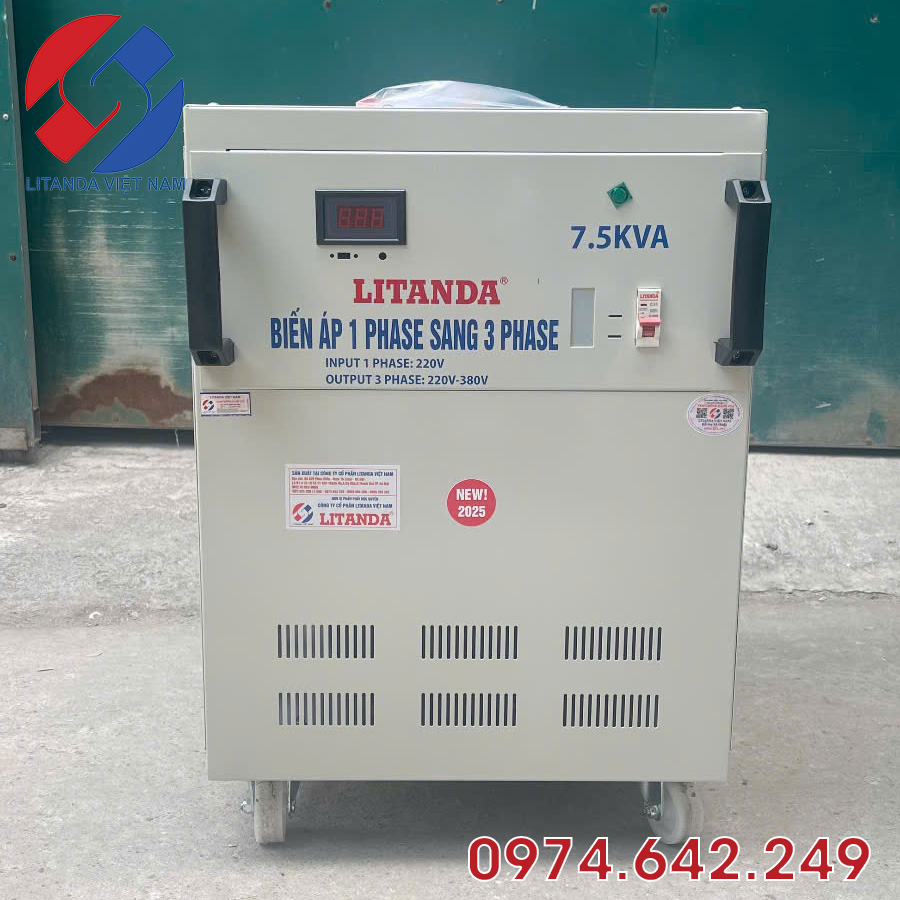Bien ap 7.5kva 1 pha sang 3 pha