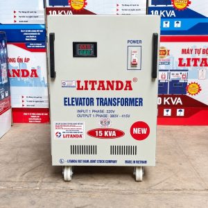 Biến áp thang máy 15kVA chuyên dùng đổi nguồn điện an toàn, cung cấp nguồn điện ổn định cho hệ thống thang máy vận hành êm ái.