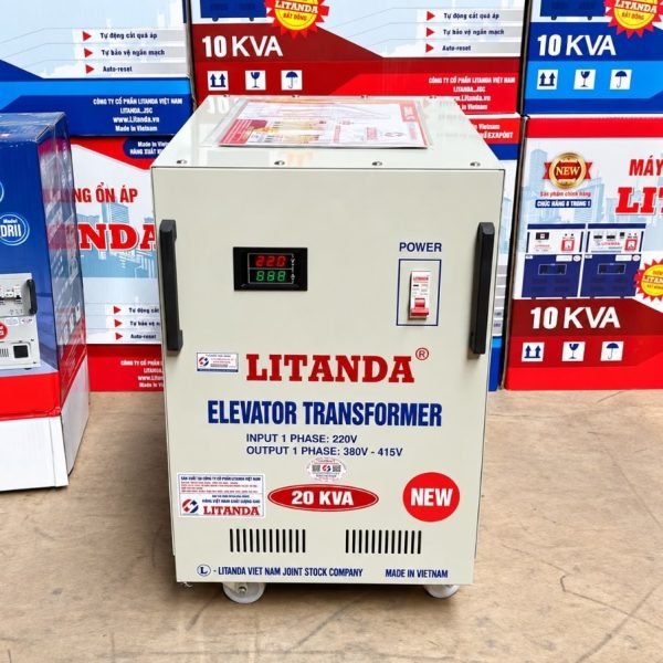 Biến áp thang máy 20kVA chuyên dùng đổi nguồn điện an toàn, cung cấp nguồn điện ổn định cho hệ thống thang máy vận hành êm ái.