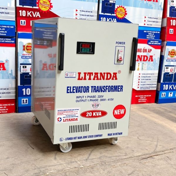 Biến áp thang máy 20kVA chuyên dùng đổi nguồn điện an toàn, cung cấp nguồn điện ổn định cho hệ thống thang máy vận hành êm ái.