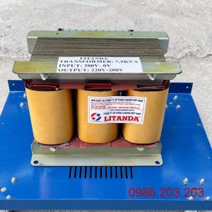 Biến áp trần 7.5kVA 3 pha chuyên dùng đổi nguồn điện 3 pha, cung cấp nguồn điện an toàn và ổn định cho các thiết bị máy móc công nghiệp.