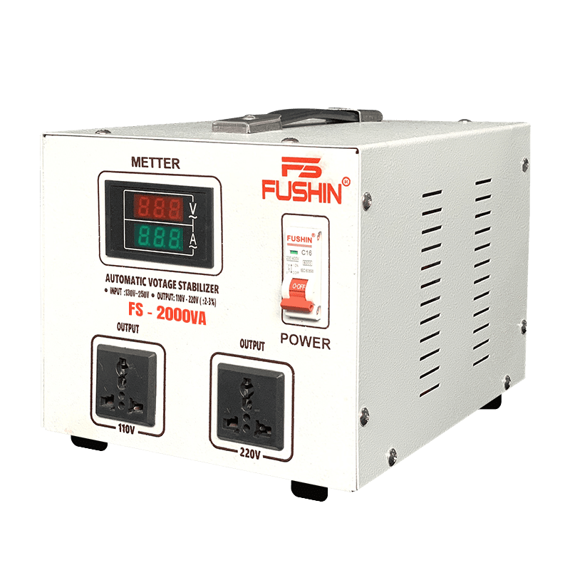 Ổn áp Fushin 1 pha 2KVA model FS1.1.130-2K là thiết bị ổn áp chất lượng cao thuộc thương hiệu Fushin đến từ Nhật Bản, được sản xuất và lắp ráp tại Việt Nam theo dây chuyền công nghệ hiện đại. Sản phẩm có chức năng tự động điều chỉnh và ổn định điện áp đầu ra, đảm bảo nguồn điện luôn ở mức an toàn và phù hợp với thiết bị sử dụng. Nhờ đó, giúp kéo dài tuổi thọ thiết bị, hạn chế hư hỏng do điện áp không ổn định và góp phần tiết kiệm điện năng.
