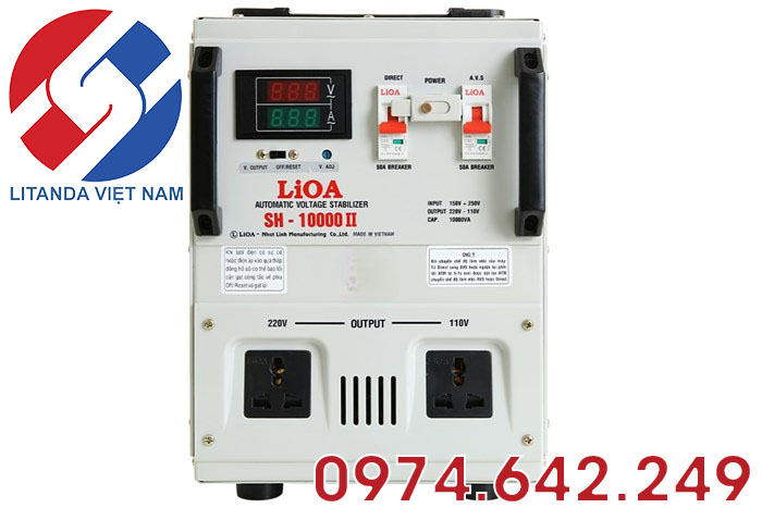 Ổn áp LiOA 1 pha 10kVA minh họa thiết bị ổn định điện áp không thay thế RCBO