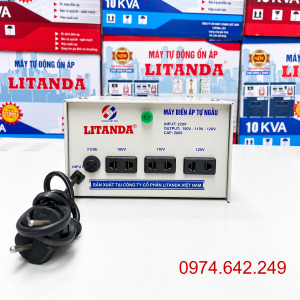 Biến áp tự ngẫu Litanda 1 pha 2000VA DN020 chuyên dùng đổi nguồn điện, cung cấp nguồn điện chuẩn cho các thiết bị điện dân dụng nhập khẩu.