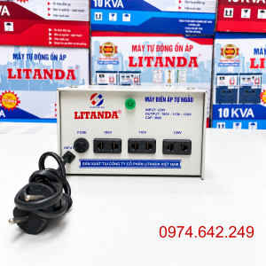 Biến áp tự ngẫu Litanda 1 pha 3000VA DN030 chuyên dùng đổi nguồn điện, cung cấp nguồn điện chuẩn cho các thiết bị điện dân dụng nhập khẩu.