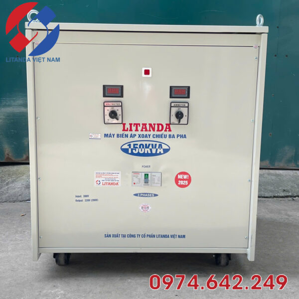 bien ap xoay chieu ba pha 150kva vao 380v ra 220v 200v 1