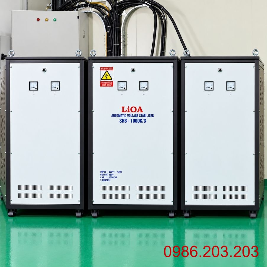 Ổn áp Lioa 3 pha 1000KVA SH3-1000KII là giải pháp ổn định điện áp công suất lớn, được thiết kế dành riêng cho các hệ thống điện có quy mô lớn như nhà…
