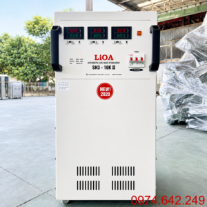 Ổn áp Lioa 3 pha 10KVA DR3-10KII chuyên dùng ổn định nguồn điện, bảo vệ an toàn cho các thiết bị điện 3 pha công suất vừa và nhỏ ở khu vực lưới điện có sự dao động.