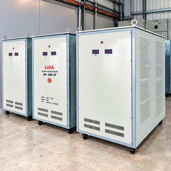 on-ap-lioa-3-pha-600kva-nm-600kii-1-2 Ổn áp Lioa 3 Pha 600KVA NM-600KII là thiết bị ổn áp công suất lớn, được thiết kế dành riêng cho các hệ thống điện quy mô lớn như nhà máy sản xuất, khu…