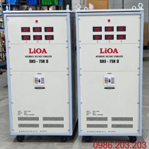 Ổn áp Lioa 3 Pha 75KVA SH3-75KII là một trong những sản phẩm nổi bật thuộc dòng ổn áp công nghiệp chất lượng cao của thương hiệu Lioa.