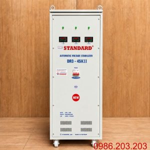Ổn áp Standard 3 pha 45KVA DR3-45KII chuyên dùng ổn định điện áp tự động, chống quá tải, ngắn mạch, nâng cao độ bền và bảo vệ an toàn cho các thiết bị điện.