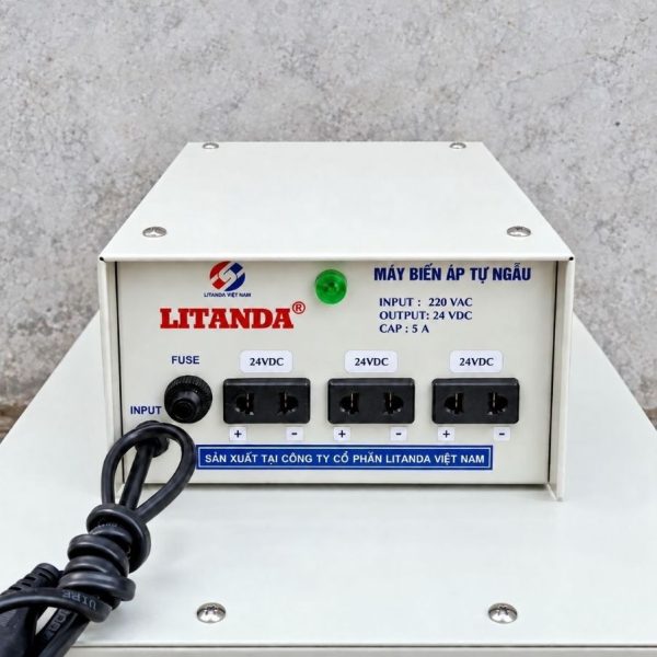 Biến áp 220V ra 24V 5A chuyên dùng chuyển đổi nguồn điện sang một chiều ổn định cho thiết bị tự động hóa và mạch điện tử công suất nhỏ.