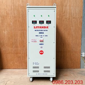 Ổn áp cách ly 30KVA 3 pha 260V-430V chuyên dùng ổn định điện áp, lọc nhiễu, chống giật và bảo vệ thiết bị điện công nghiệp nhạy cảm.