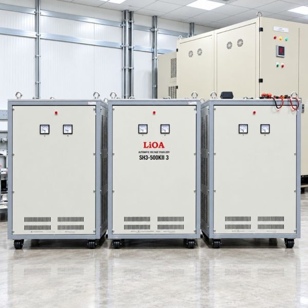 on-ap-lioa-500kva-1-2 Ổn áp Lioa 500KVA chuyên dùng ổn định điện áp công suất siêu lớn, khắc phục điện yếu và bảo vệ toàn diện cho hệ thống máy móc nhà máy.