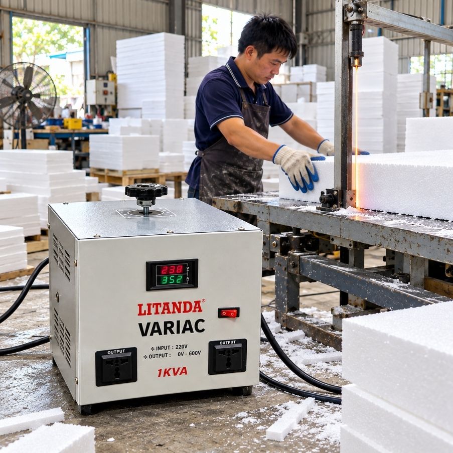 Vì sao máy cắt xốp dây nhiệt cắt không mịn, hay cháy dây? Bí mật nằm ở biến áp cắt xốp – giải pháp cấp nguồn chuẩn giúp dây nóng đều, cắt đẹp, máy bền…