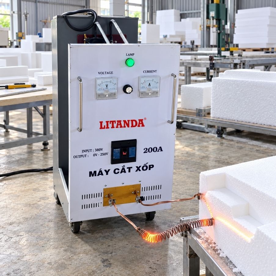 Vì sao xưởng sản xuất nên dùng máy biến áp cắt xốp chất lượng? Đây là giải pháp cấp điện ổn định, dễ điều chỉnh nhiệt độ dây cắt, giúp máy cắt xốp dây…