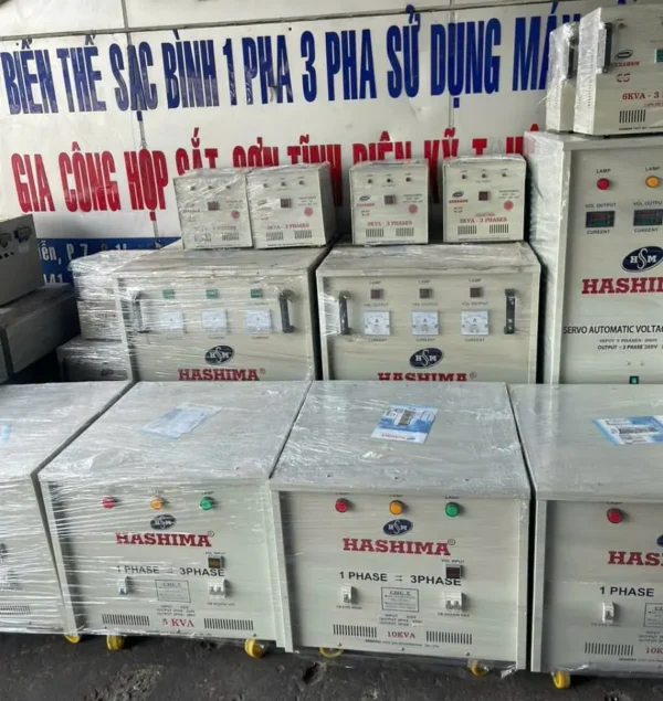 Ổn áp hashima 15KVA 3 pha dải 260V–430V giúp ổn định điện áp hiệu quả, bảo vệ thiết bị 3 pha, vận hành bền bỉ và an toàn cho nhà xưởng, tòa nhà và hệ…