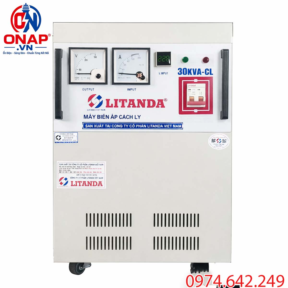 Biến áp cách ly 30kVA 1 pha thương hiệu Litanda