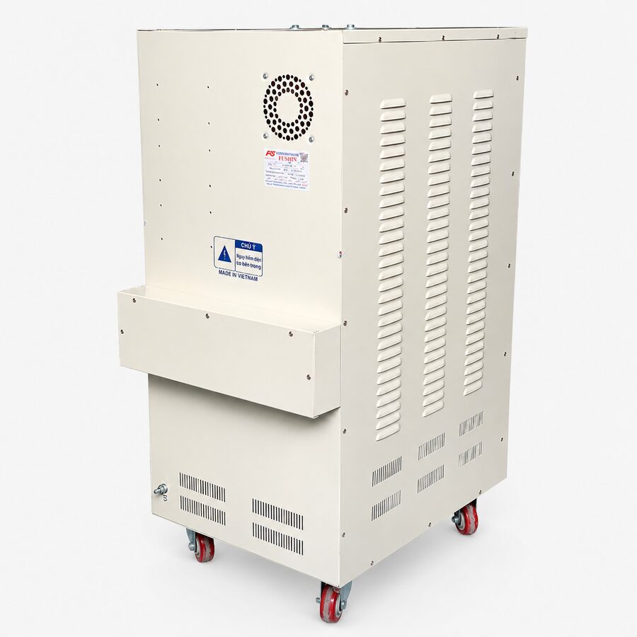 Ổn Áp Fushin 1 Pha 40KVA Dải 130V-250V công suất lớn dây đồng, bù điện cực nhanh, chuyên ổn định điện cho biệt thự, nhà hàng và xưởng sản xuất.