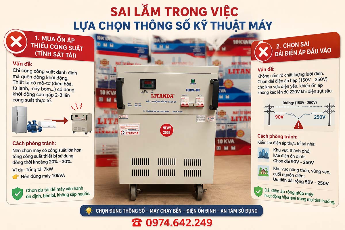 Sai lầm trong lựa chọn thông số kỹ thuật máy và cách phòng tránh