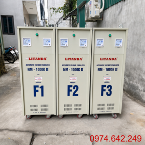 Ổn Áp 1000KVA 3 Pha Dải 304V chuyên dùng cho lưới điện rất yếu, giúp ổn định nguồn điện liên tục và bảo vệ an toàn cho hệ thống thiết bị công nghiệp công
