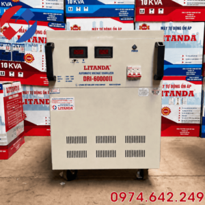 Ổn áp công nghiệp 1 pha 60KVA là thiết bị ổn định điện áp công suất 60.000VA
