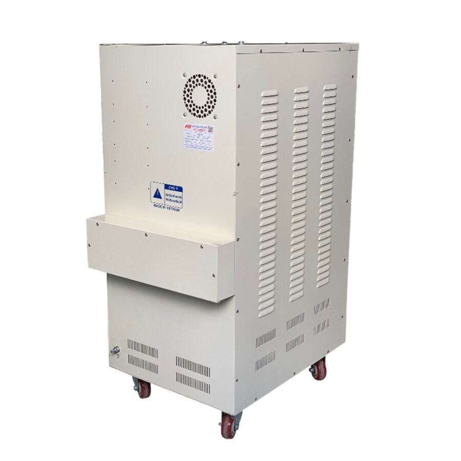 Ổn Áp Fushin 1 Pha 50KVA (FS1.II-50K) dải điện siêu rộng 50V-250V, chuyên xử lý vùng điện yếu và bảo vệ toàn diện cho biệt thự, nhà hàng, xưởng sản xuất.
